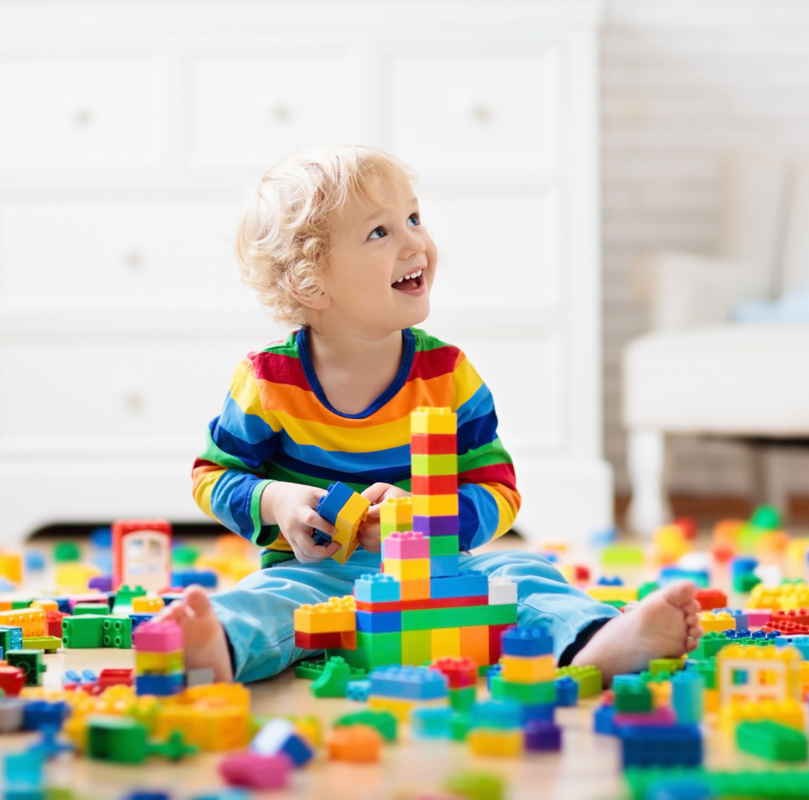 Child during a sensory assessment session with a paediatric occupational therapist in Peterborough